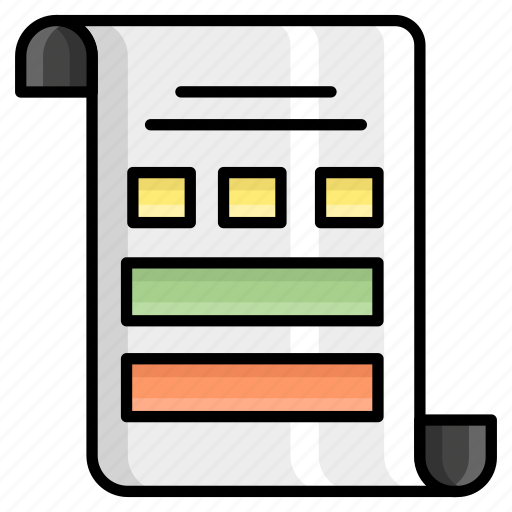 Survey list, checklist, document, scroll paper, file, sheet, information icon - Download on Iconfinder
