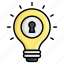 idea generation, business and finance, idea, light bulb, key, creative idea, padlock 