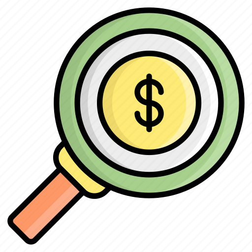 Finance, searching, finding, business, magnifying, analysis, dollar icon - Download on Iconfinder