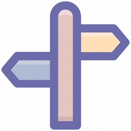 Direction, index, road sign, sign, two, way icon - Download on Iconfinder