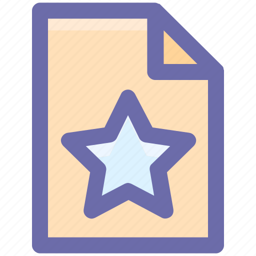 Bookmark page, document, favorite, file, page, paper, star icon - Download on Iconfinder