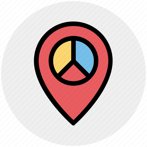 Gps, location, map pin, navigation, navigation pie, pie, place icon - Download on Iconfinder