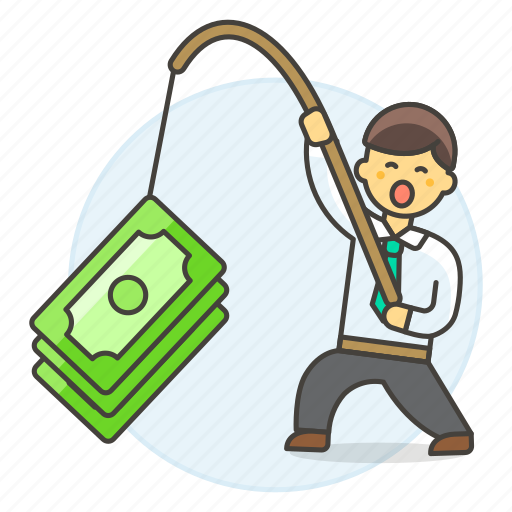 Business, crime, fishing, growth, incentive, man, money icon - Download on Iconfinder
