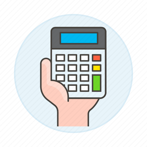 Accounting, business, calc, calculator, expenses, finance, hand icon - Download on Iconfinder