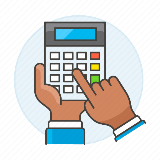 Calc, accounting, income, finance, hand, using, expenses icon - Download on Iconfinder