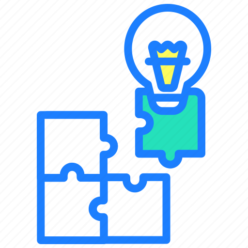 Analytics, blocks, creative, idea, puzzle, solution icon - Download on Iconfinder