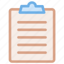 checklist, clipboard, inventory, list, report, tasks, todo icon