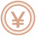 cash, coin, cold yen, currency, finance, japan, money, payment, yan coin, yen icon