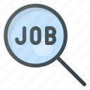 career, glass, job, magnifying, search