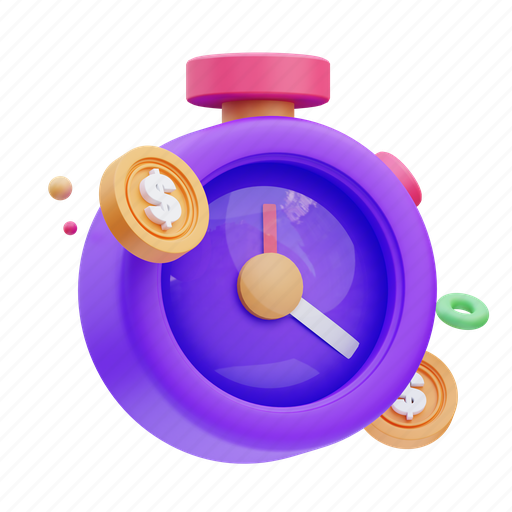 Stopwatch, timer, business, web, object, style, modern 3D illustration - Download on Iconfinder