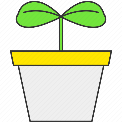 Ecology, flower pot, growth, nature, plant, sprout icon - Download on Iconfinder