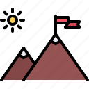 business, discovery, flag, job, mountain, office, peak