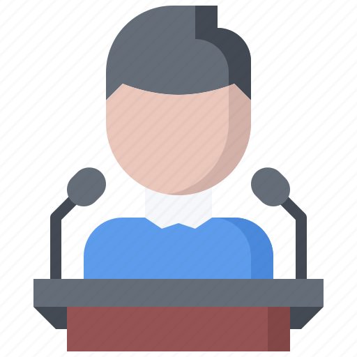 Business, corporation, job, microphone, office, presentation, speech icon - Download on Iconfinder