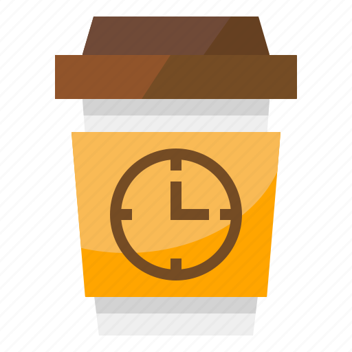 Cup, break, clock, coffee, time icon - Download on Iconfinder