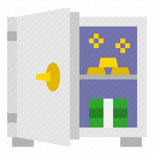 Cash, gold, money, open, safebox icon - Download on Iconfinder