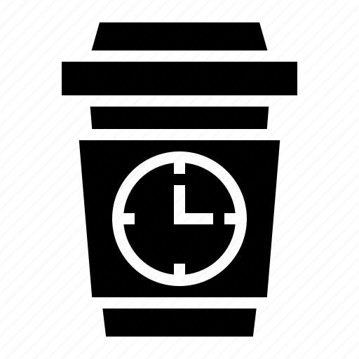 Clock, coffee, time, cup, break icon - Download on Iconfinder