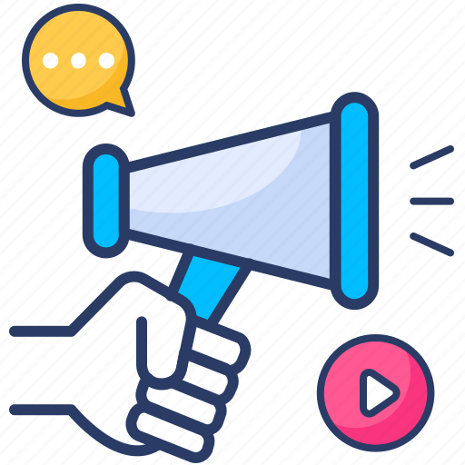 Advertising icon, announcement, marketing, megaphone, notification, promotion icon - Download on Iconfinder