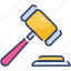 gavel, gdpr, hammer icon, law, legal, penalties, tax 