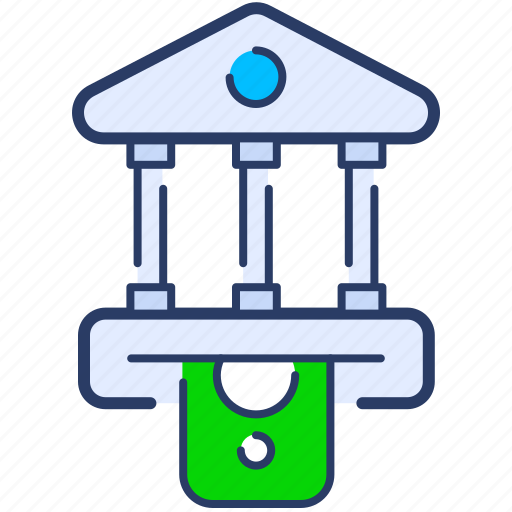 Bank, deposit, finance, money, building, business, currency icon - Download on Iconfinder
