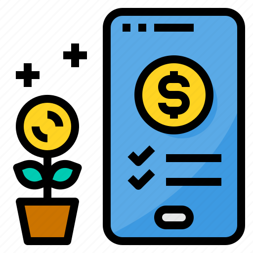 Investment, money, online, smartphone, startup, tree icon - Download on Iconfinder