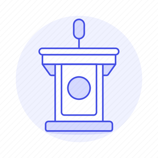 Conference, podium, stand, rostrum, microphone, presentation, speech icon - Download on Iconfinder