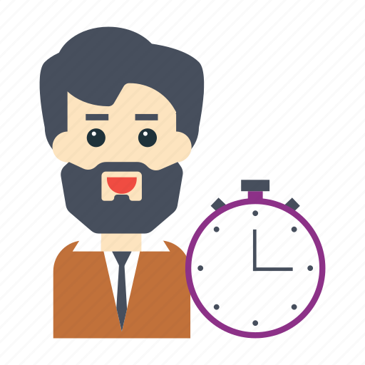 Avatar, deadline, employee, stopwatch, user icon - Download on Iconfinder