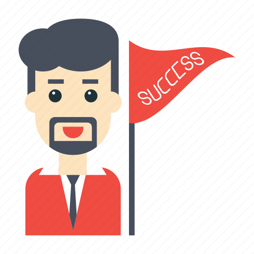 Achievement, employee, flag, goal, success icon - Download on Iconfinder