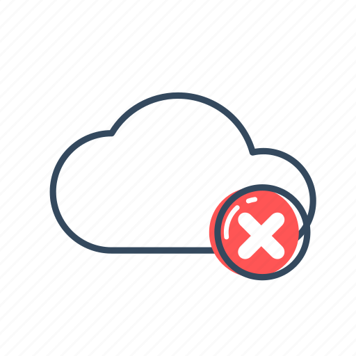 Cancel, cloud, server, unsync icon - Download on Iconfinder