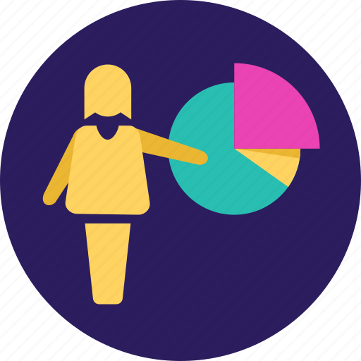 Chart, graph, pie, piechart, woman icon - Download on Iconfinder
