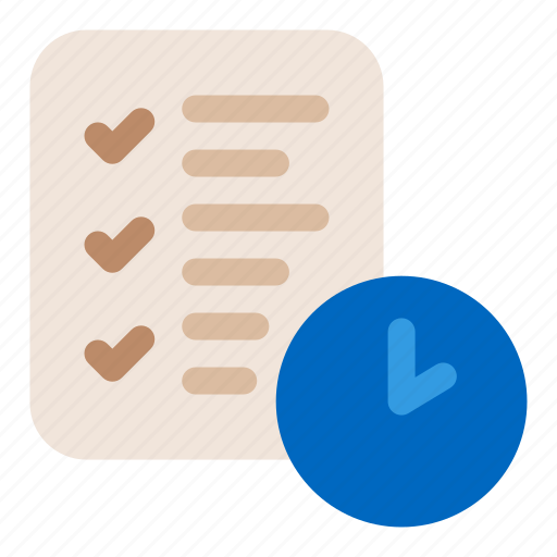 Check, list, clock, time, progress, done, todo icon - Download on Iconfinder