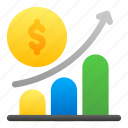 bar, chart, report, analytics, money, earnings