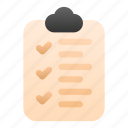 clipboard, checkmark, checklist, list, check, file, progress