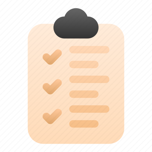 Clipboard, checkmark, checklist, list, check, file, progress icon - Download on Iconfinder