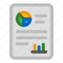 analytics, report, file, document, pie, chart, graph
