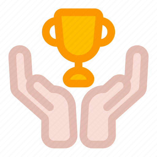 Winner, hands, holding, win, trophy icon - Download on Iconfinder