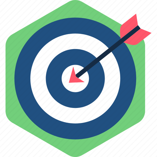 Aim, arrow, bullseye, goal, hit, success, target icon - Download on Iconfinder