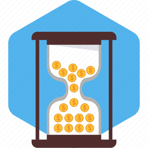 Dollar, hour glass, sandglass, stopwatch, timer, time icon - Download on Iconfinder