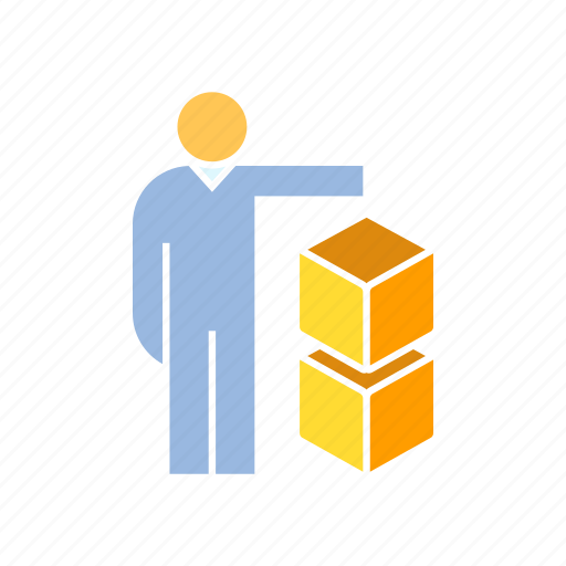 Box, cube, person, present icon - Download on Iconfinder