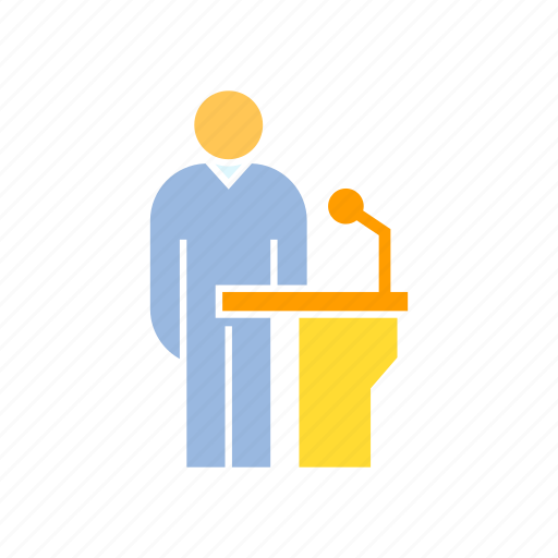 Conference, management, podium, president, speaker icon - Download on Iconfinder