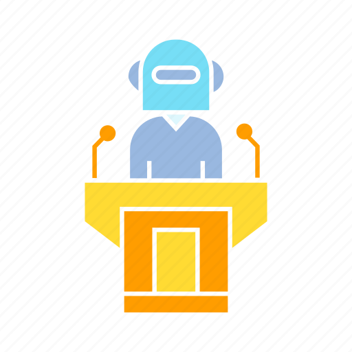 Conference, president, robot, speaker icon - Download on Iconfinder