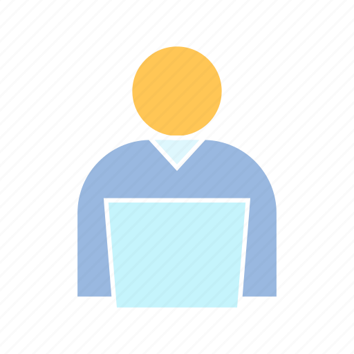 Employee, laptop, worker icon - Download on Iconfinder