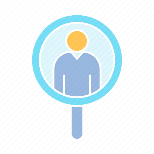Human resource, magnifier, recruitment icon - Download on Iconfinder