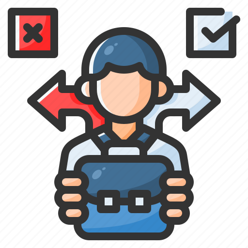 Choice, arrow, selection, direction, employee, worker, businessman icon - Download on Iconfinder