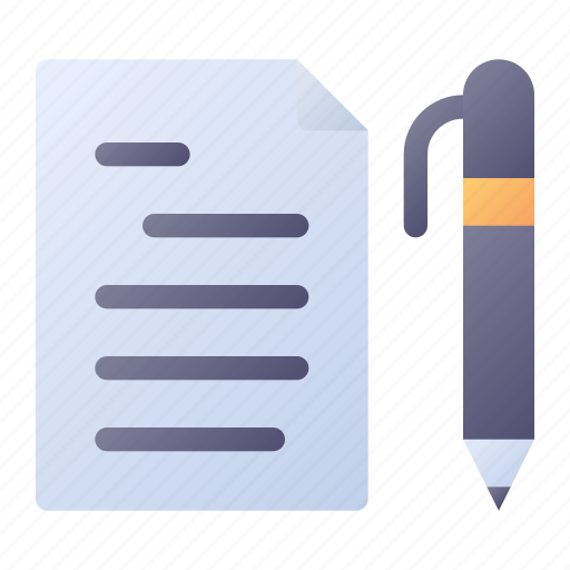 Document, file, pen, write, writing icon - Download on Iconfinder