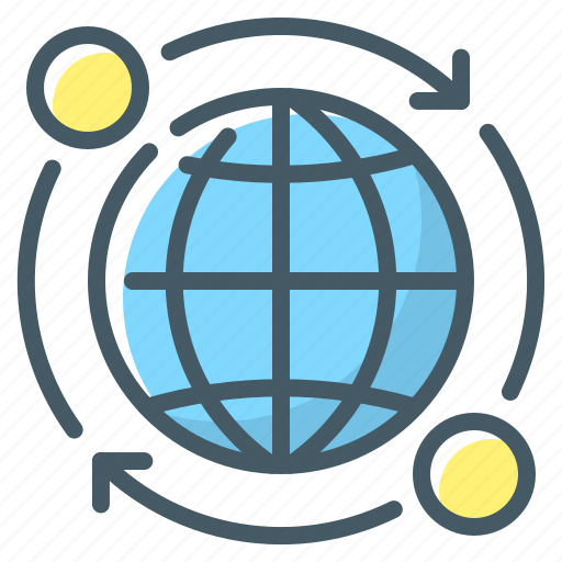 Finance, flow, globe, international, international finance, money flow, turnover icon - Download on Iconfinder