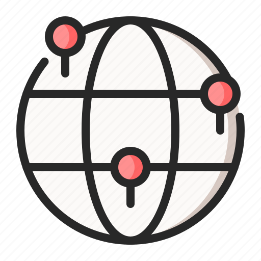 Address, branches, global, globe, international, location, world icon - Download on Iconfinder