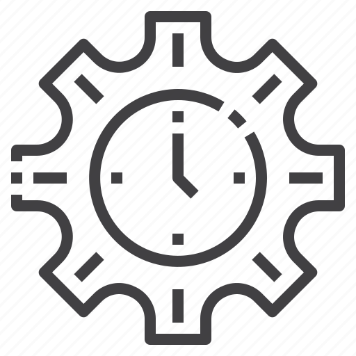 Clock, cog, gear, setting, time icon - Download on Iconfinder