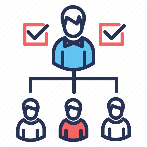 Business network, delegating tasks, management, team hierarchy icon - Download on Iconfinder