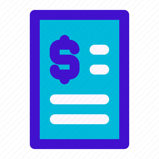 Bill, billing, finance, invoice, paper, receipt, subtotal icon - Download on Iconfinder