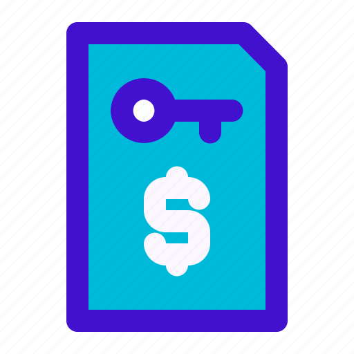 Business, dollar, finance, key, money, paper, security icon - Download on Iconfinder